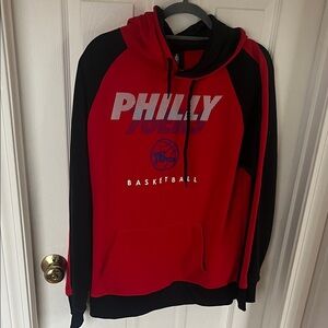 NBA Philly Sixers Red and Black Basketball Hoodie